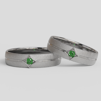 Argollas Matrimonio Rombo Oro 18k