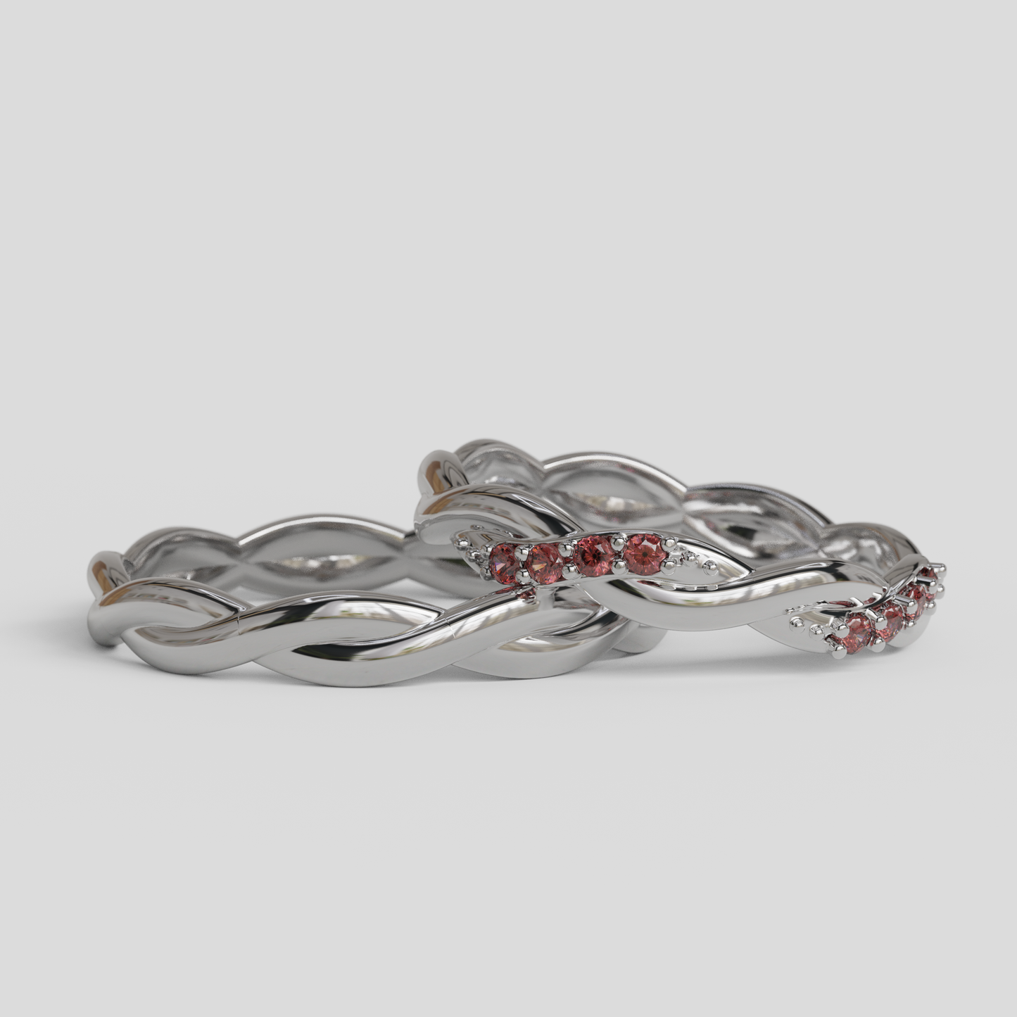 Argollas Matrimonio Trenzadas Oro 18k