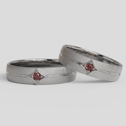 Argollas Matrimonio Rombo Oro 18k