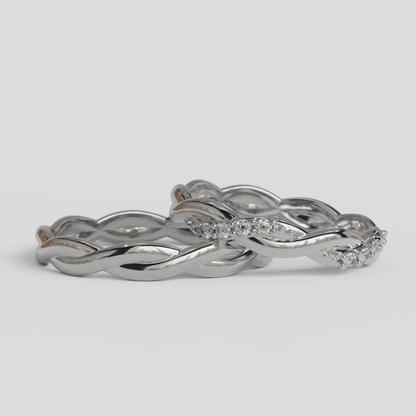 Argollas Matrimonio Trenzadas Oro 18k