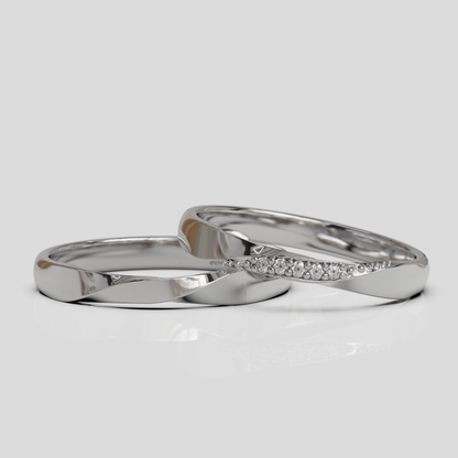Argollas de Matrimonio Mobius Oro 18k 3mm