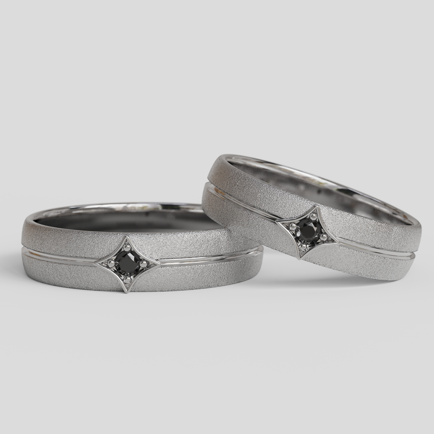 Argollas Matrimonio Rombo Oro 18k
