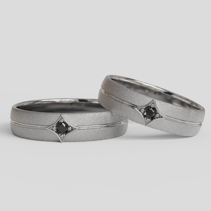 Argollas Matrimonio Rombo Oro 18k