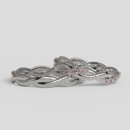 Argollas Matrimonio Trenzadas Oro 18k