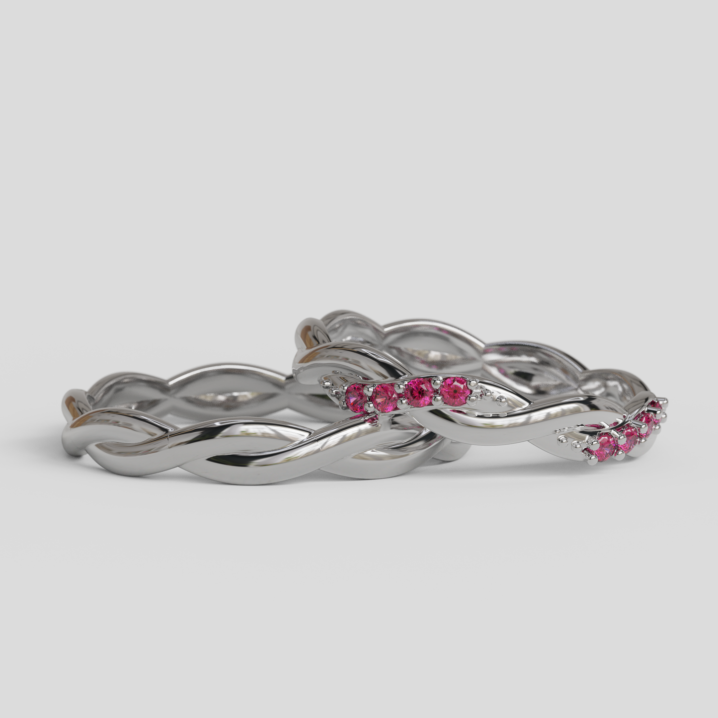 Argollas Matrimonio Trenzadas Oro 18k