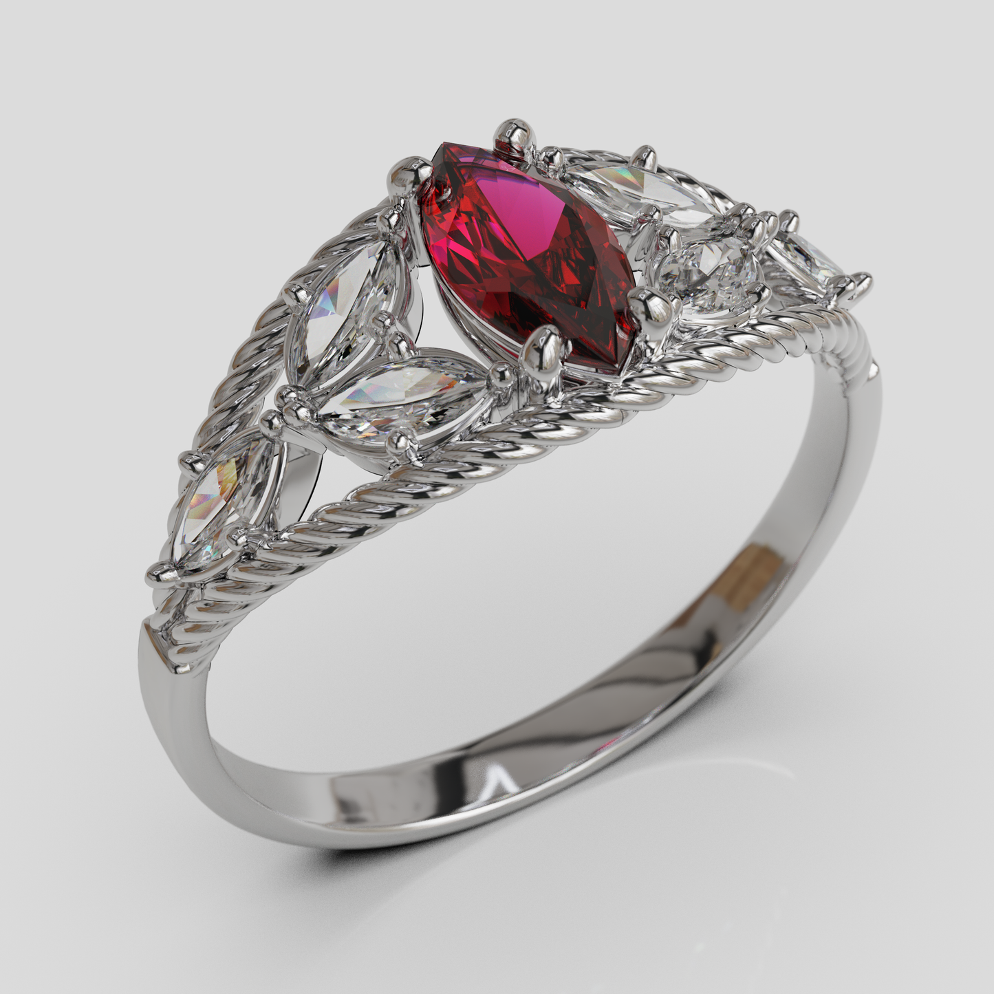 Anillo Marquis Cuerda Oro 18K