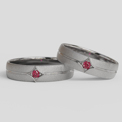 Argollas Matrimonio Rombo Oro 18k