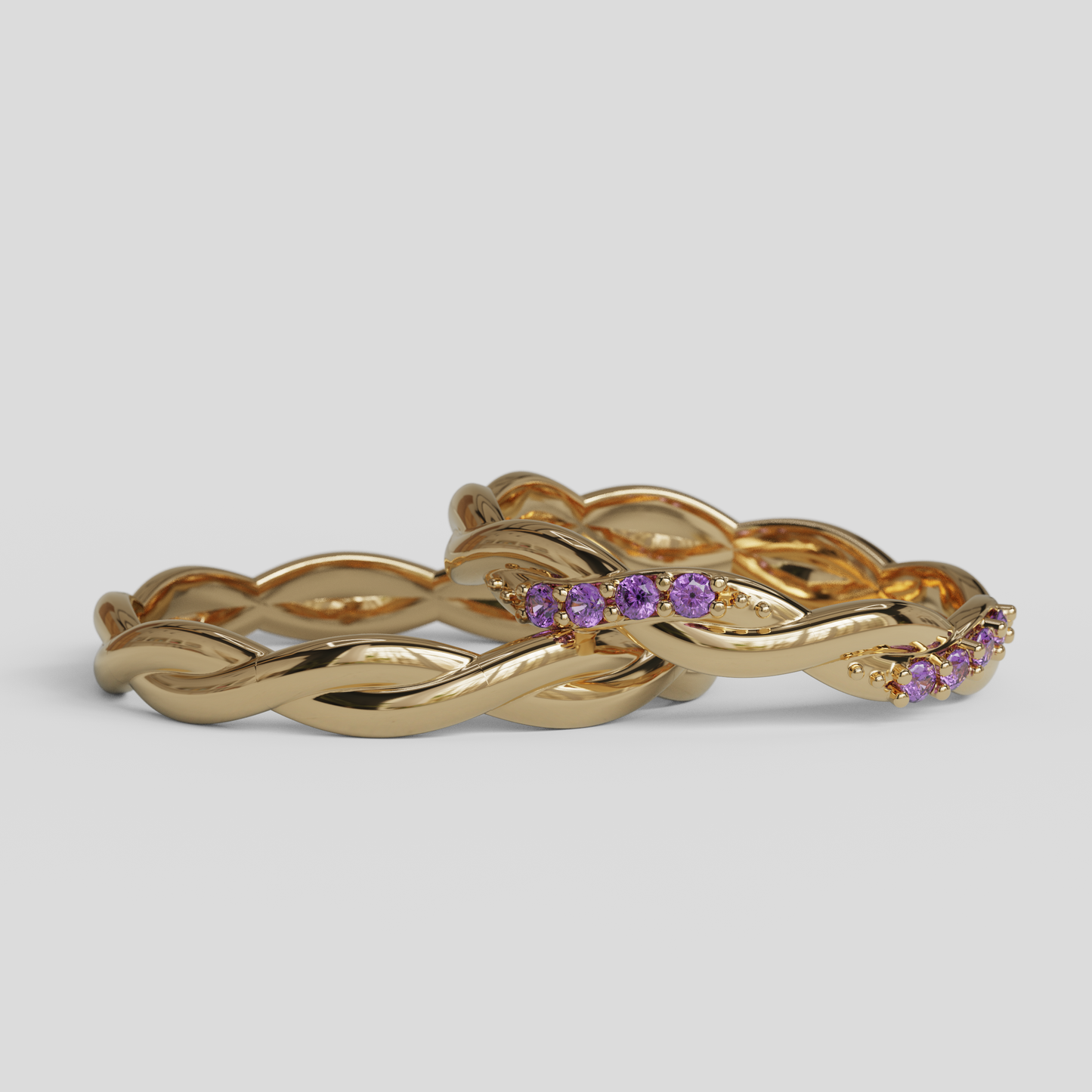 Argollas Matrimonio Trenzadas Oro 18k