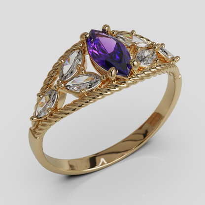 Anillo Marquis Cuerda Oro 18K