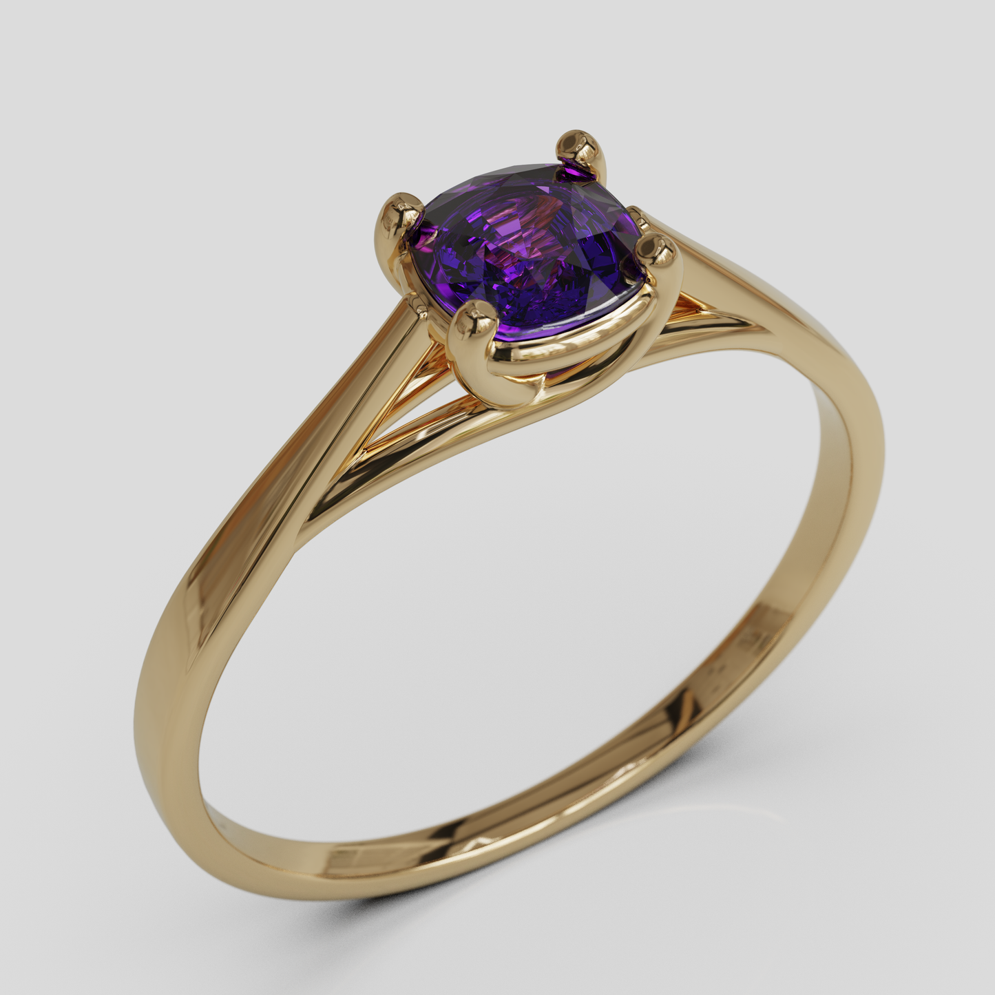 Anillo de Compromiso Prisma Solitario