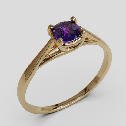 Anillo de Compromiso Prisma Solitario