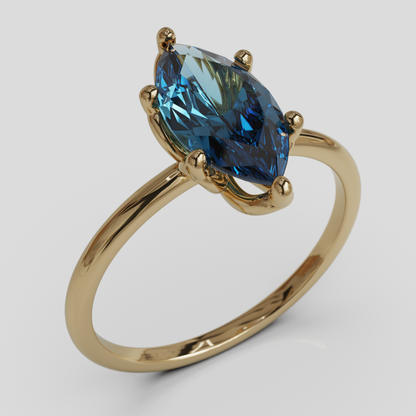 Anillo de Compromiso Marquis Loto Oro 18K