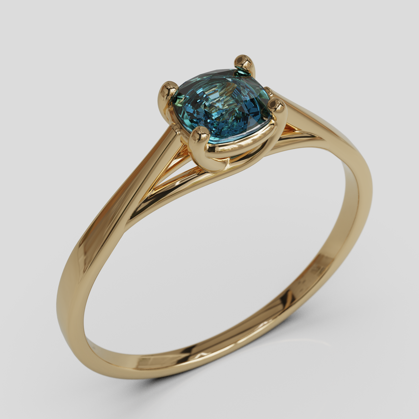 Anillo de Compromiso Prisma Solitario