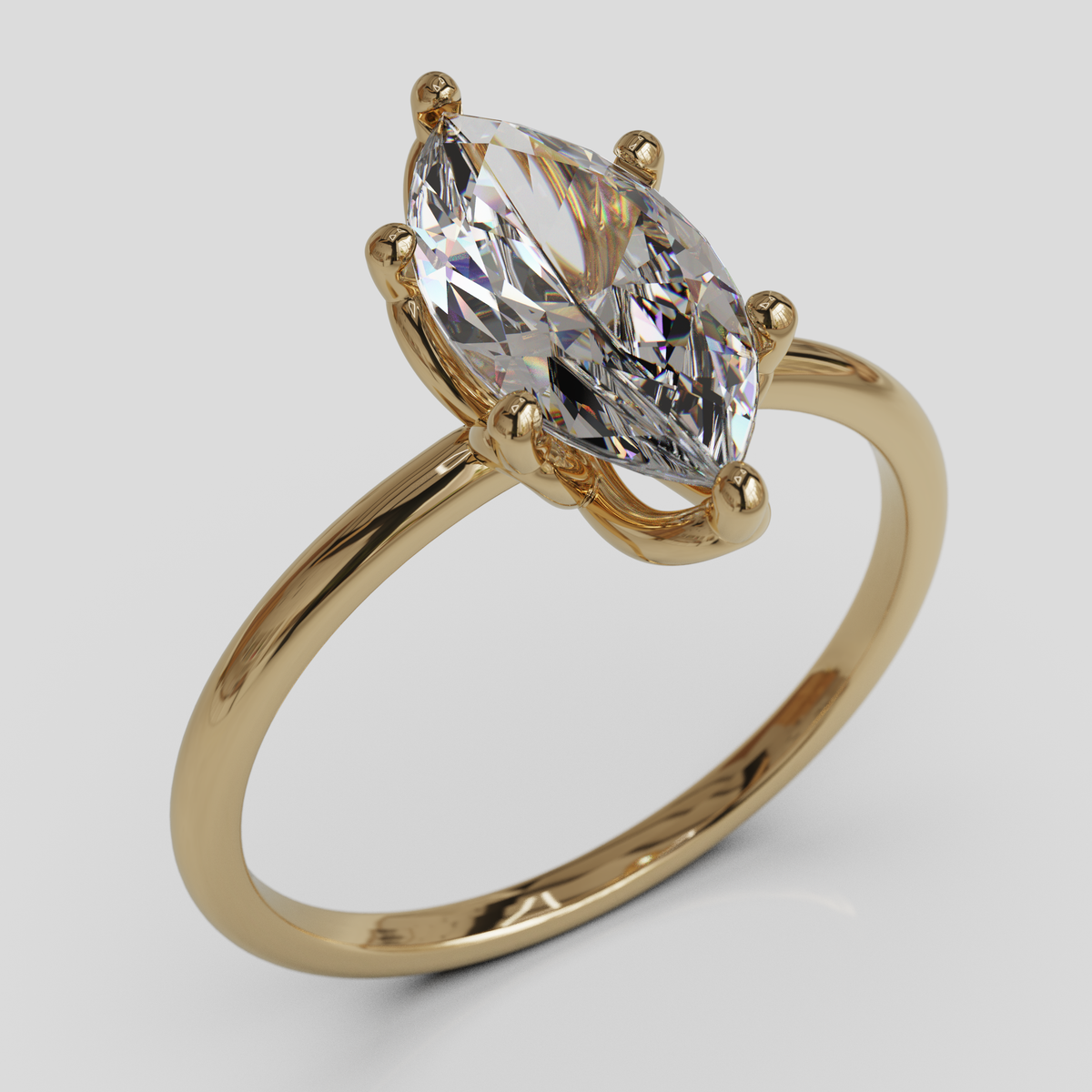 Anillo de Compromiso Marquis Loto Oro 18K