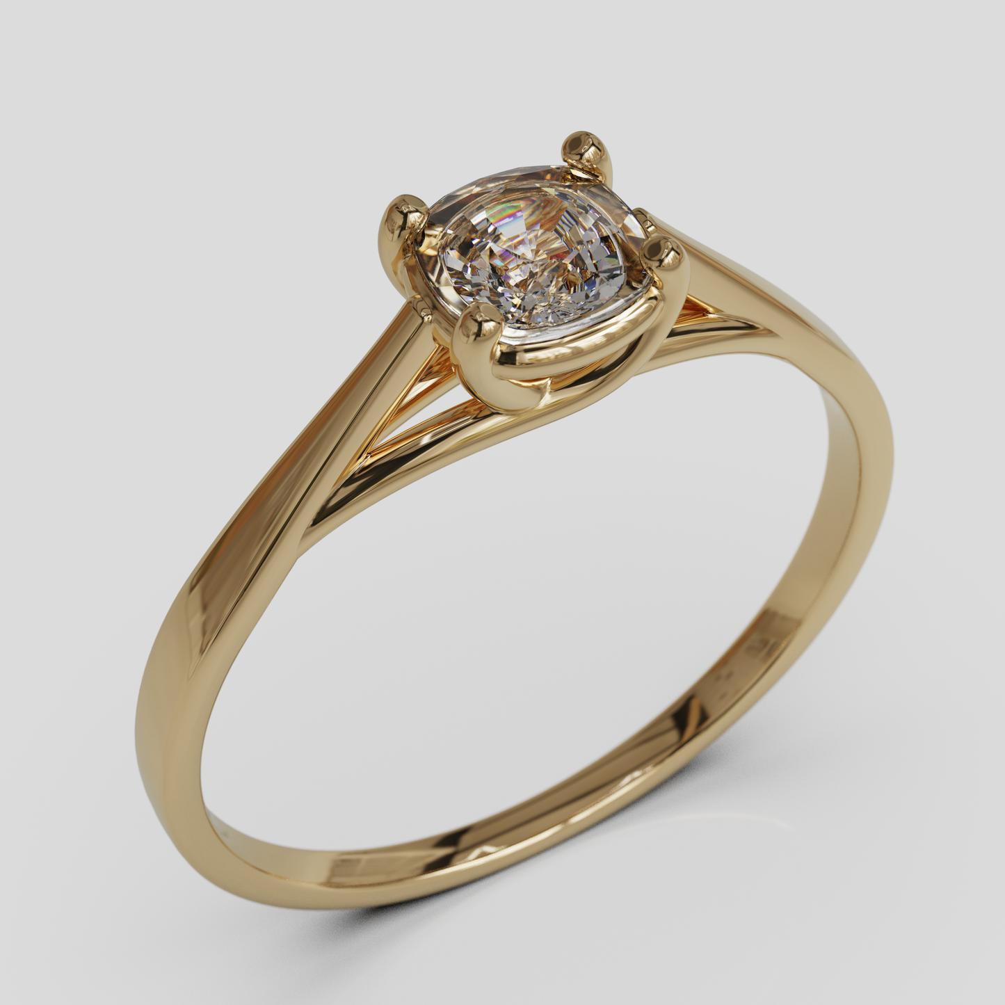Anillo de Compromiso Prisma Solitario