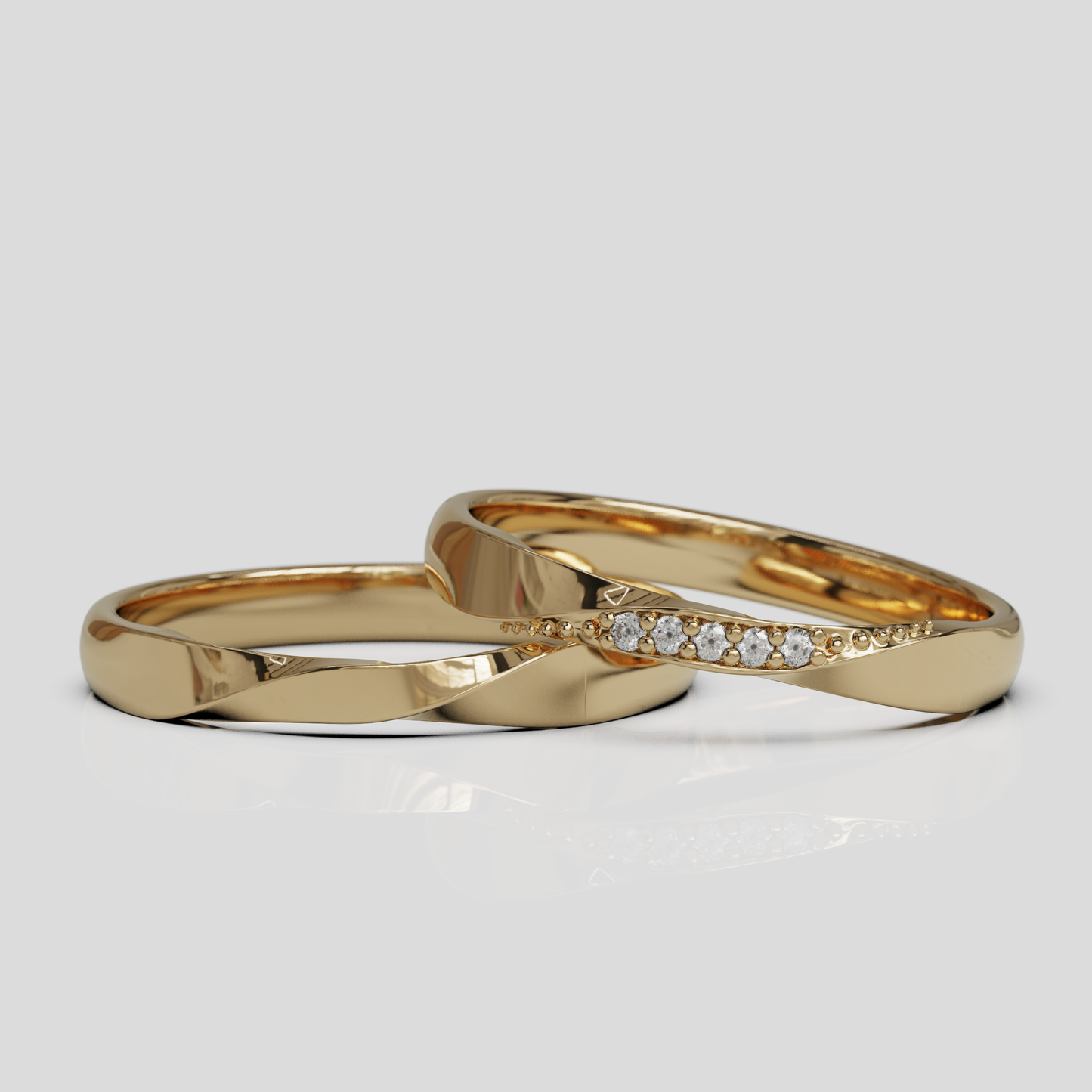 Argollas de Matrimonio Mobius Oro 18k 3mm
