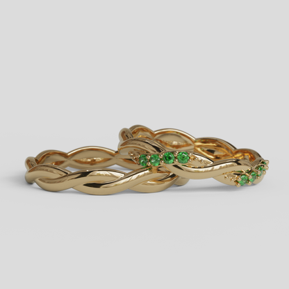 Argollas Matrimonio Trenzadas Oro 18k