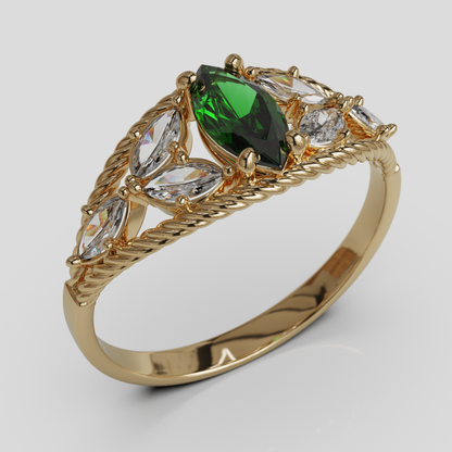 Anillo Marquis Cuerda Oro 18K