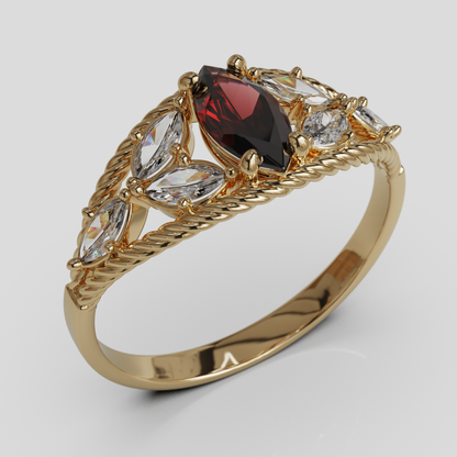 Anillo Marquis Cuerda Oro 18K