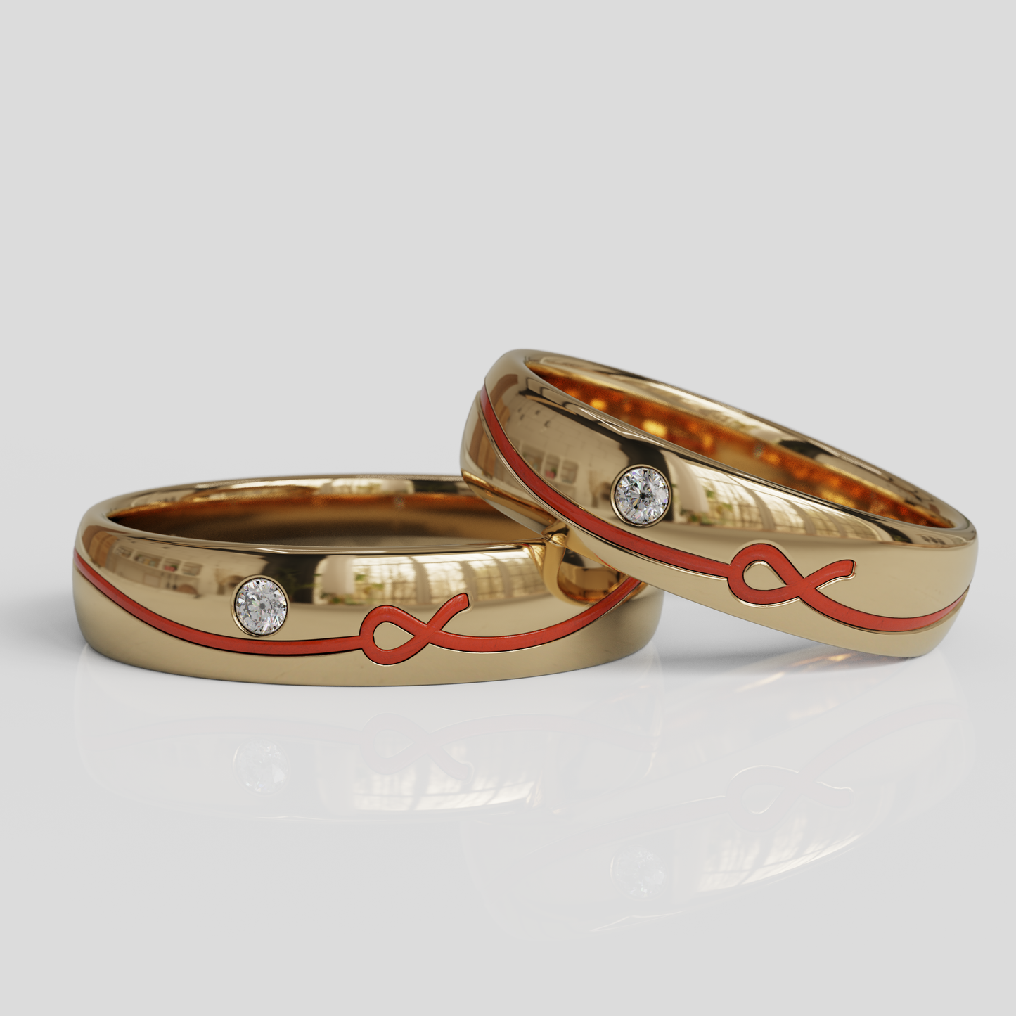 Argollas Matrimonio Hilo Rojo Oro 18K