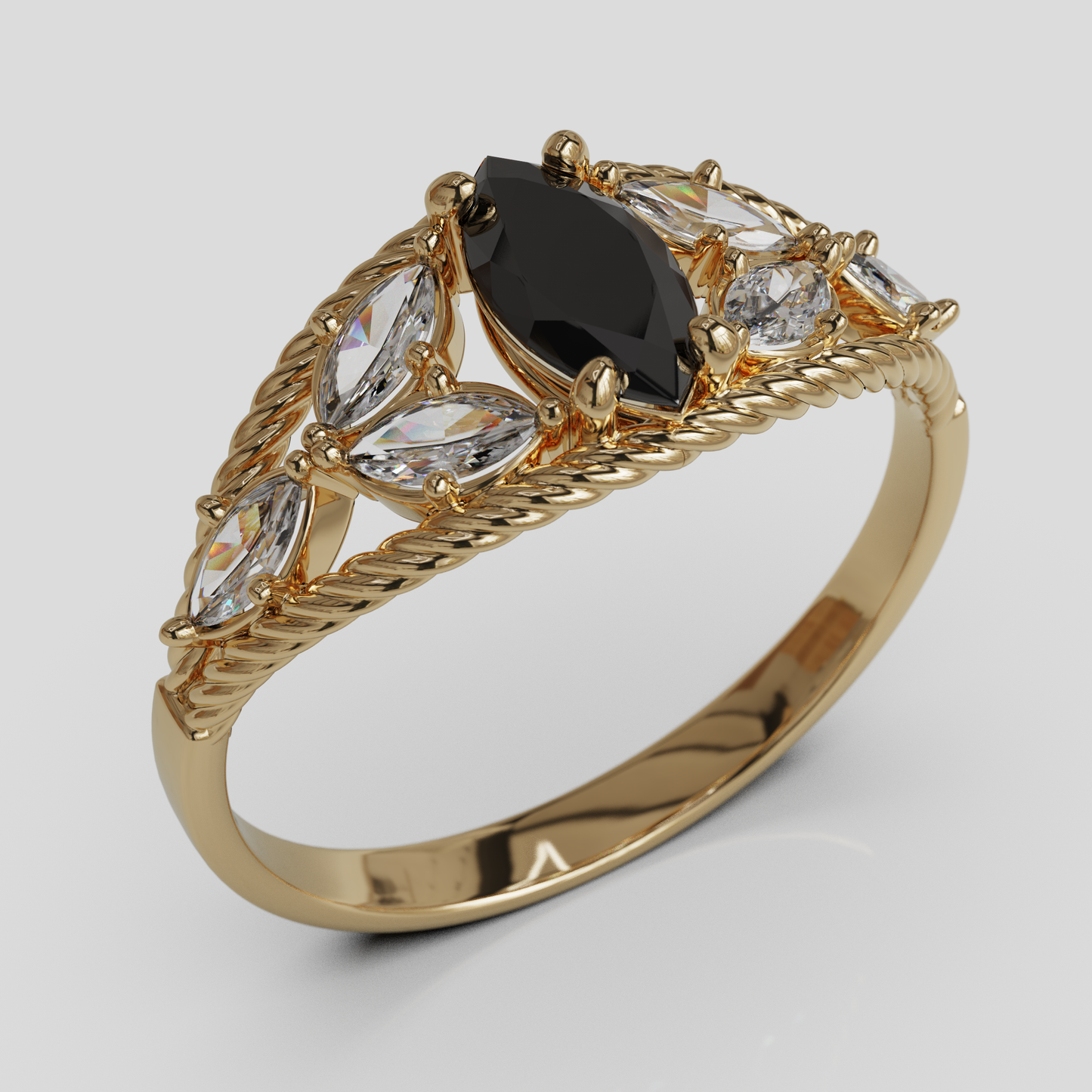 Anillo Marquis Cuerda Oro 18K