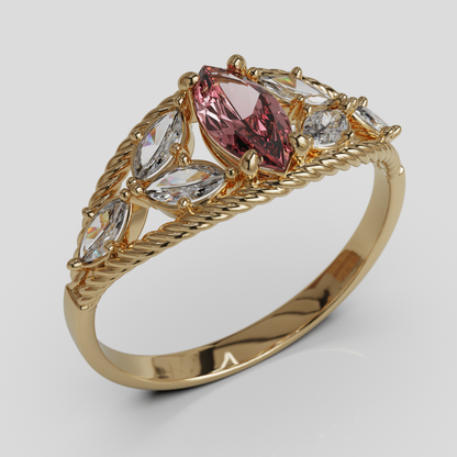 Anillo Marquis Cuerda Oro 18K