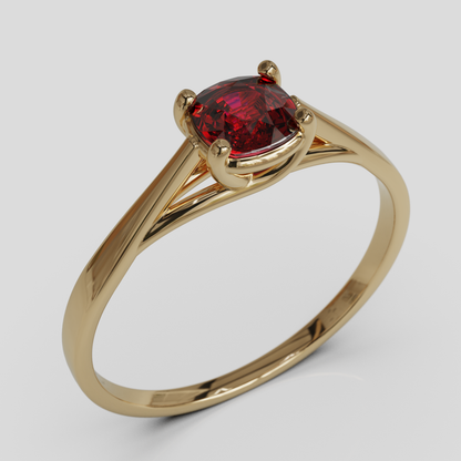 Anillo de Compromiso Prisma Solitario