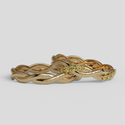 Argollas Matrimonio Trenzadas Oro 18k