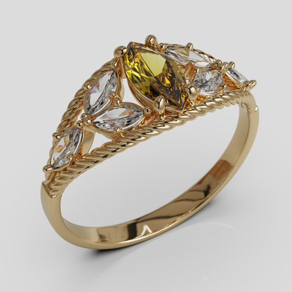 Anillo Marquis Cuerda Oro 18K