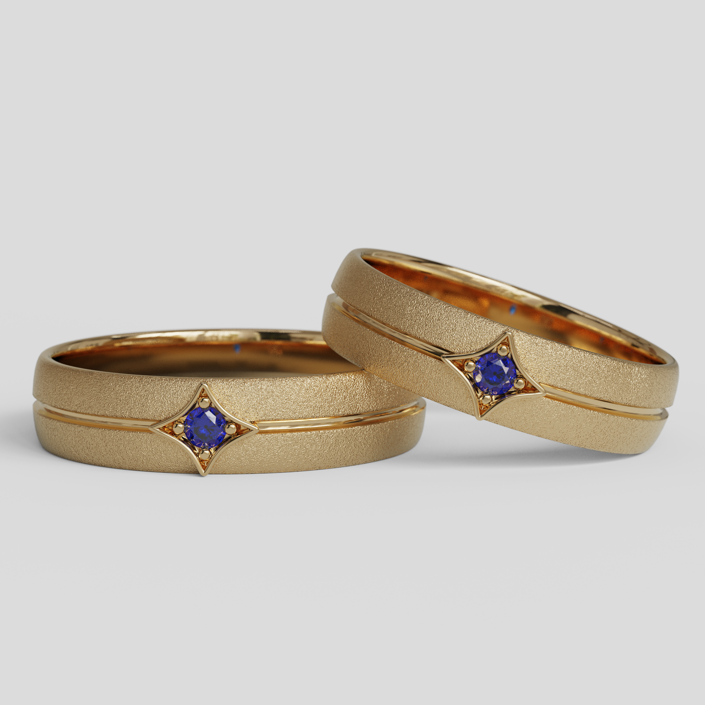 Argollas Matrimonio Rombo Oro 18k