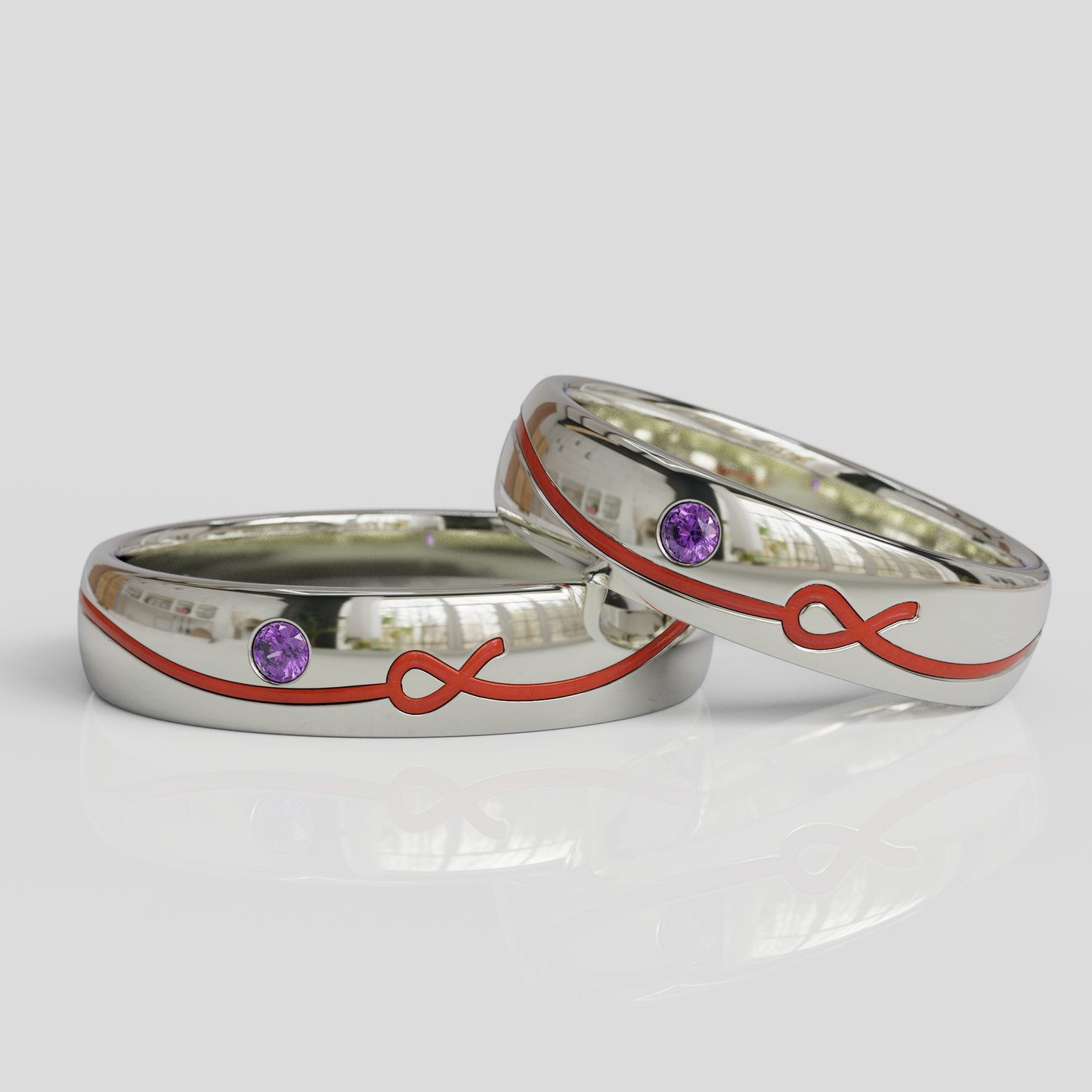 Argollas Matrimonio Hilo Rojo Plata 950