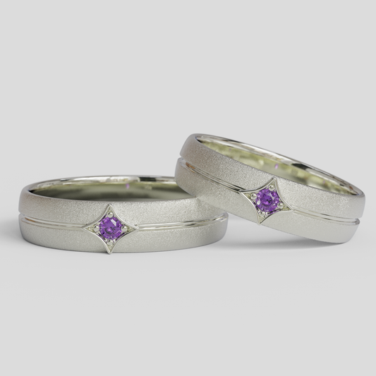 Argollas Matrimonio Rombo Plata 950