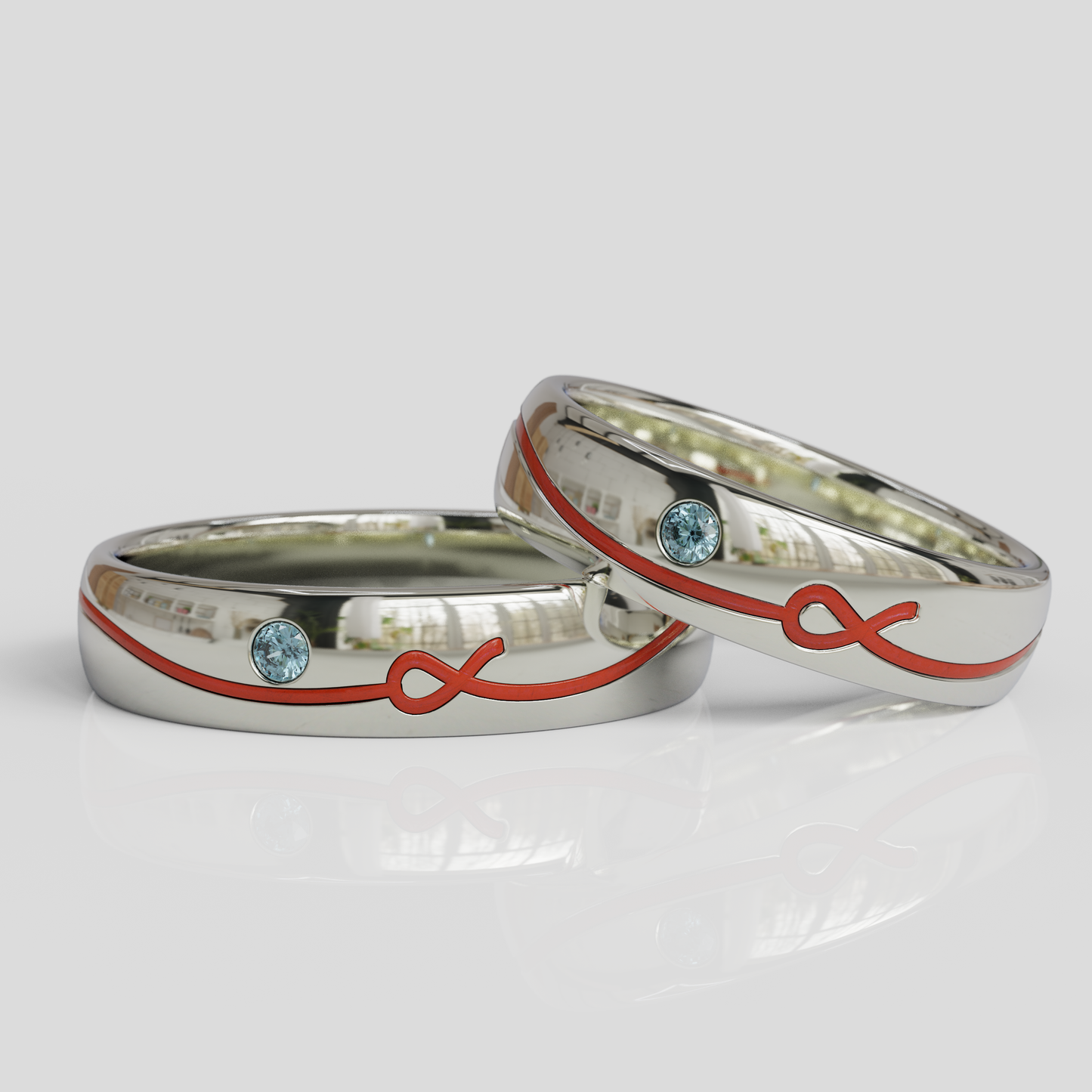 Argollas Matrimonio Hilo Rojo Plata 950