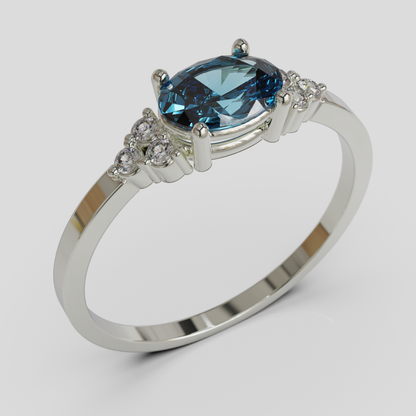 Anillo de Compromiso Kaleido Plata 950