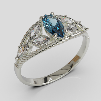 Anillo Marquis Cuerda plata 950