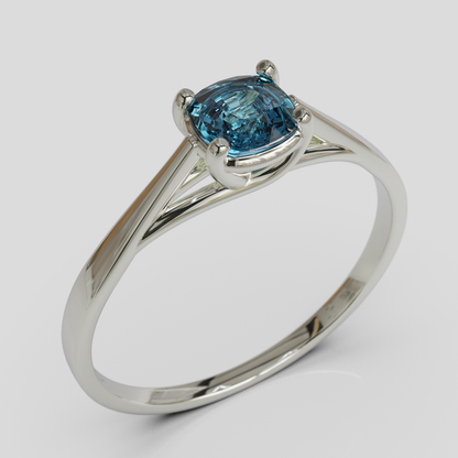 Anillo de Compromiso Prisma Solitario
