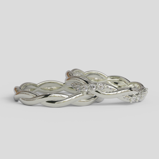 Argollas Matrimonio Trenzadas Plata 950