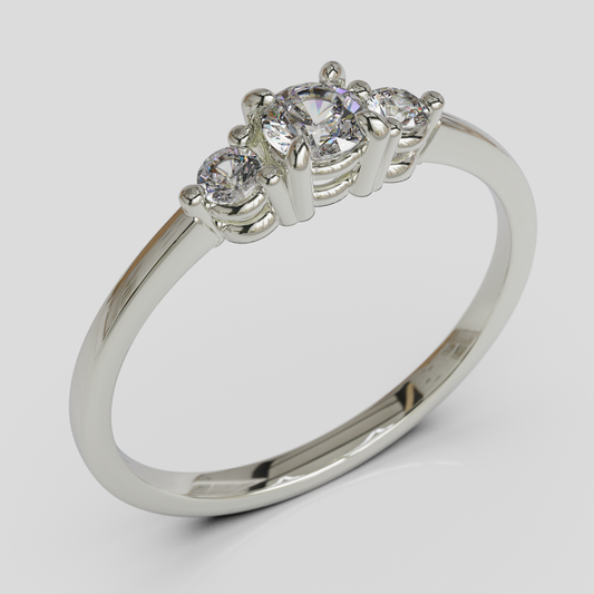 Anillo de Compromiso Bene Plata 950