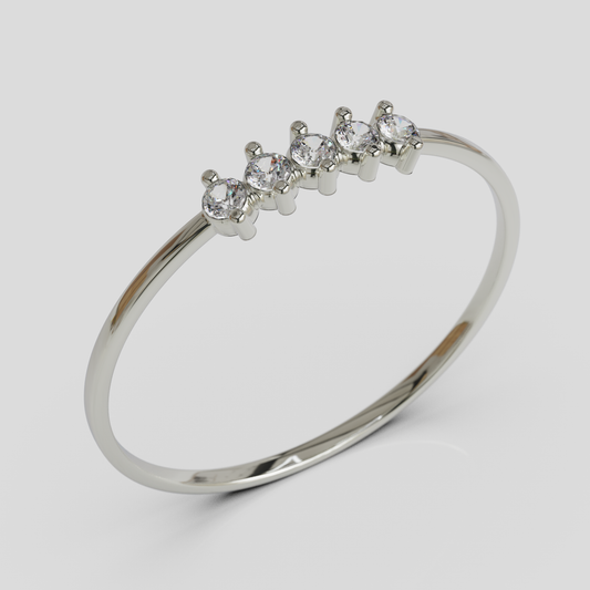 Anillo de Compromiso Estela Plata 950