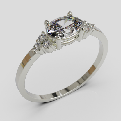 Anillo de Compromiso Kaleido Plata 950