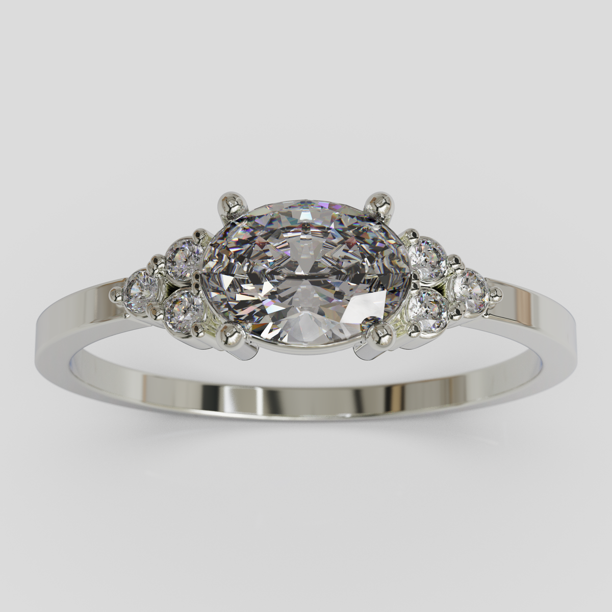 Anillo de Compromiso Kaleido Plata 950