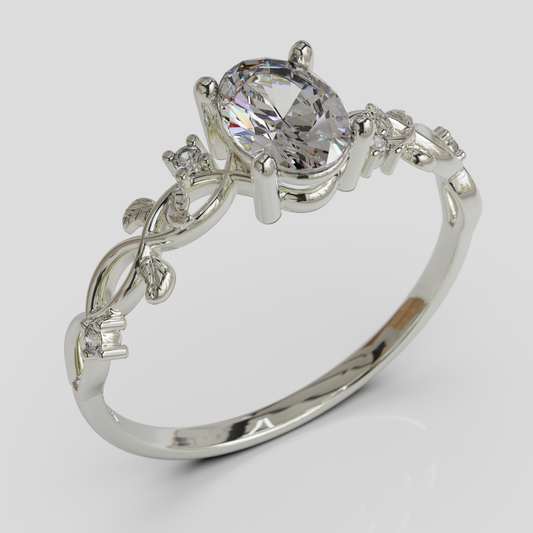 Anillo de Compromiso Olivia Plata 950
