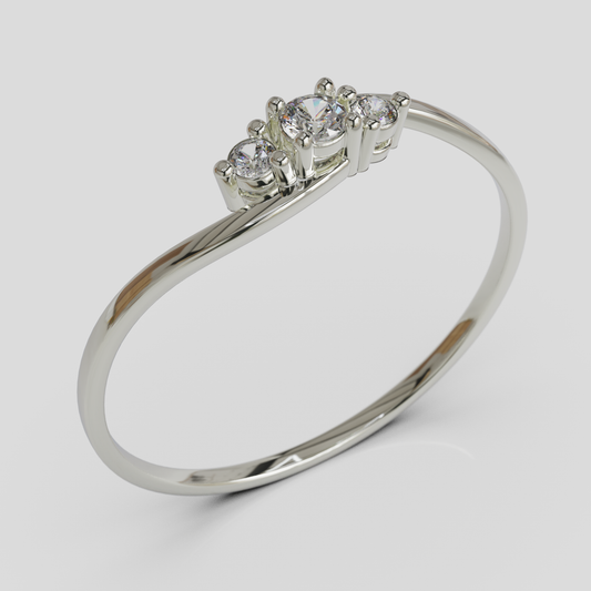 Anillo de Compromiso Tiana Plata 950