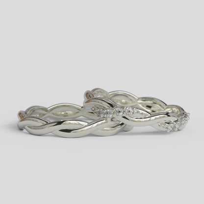 Argollas Matrimonio Trenzadas Plata 950