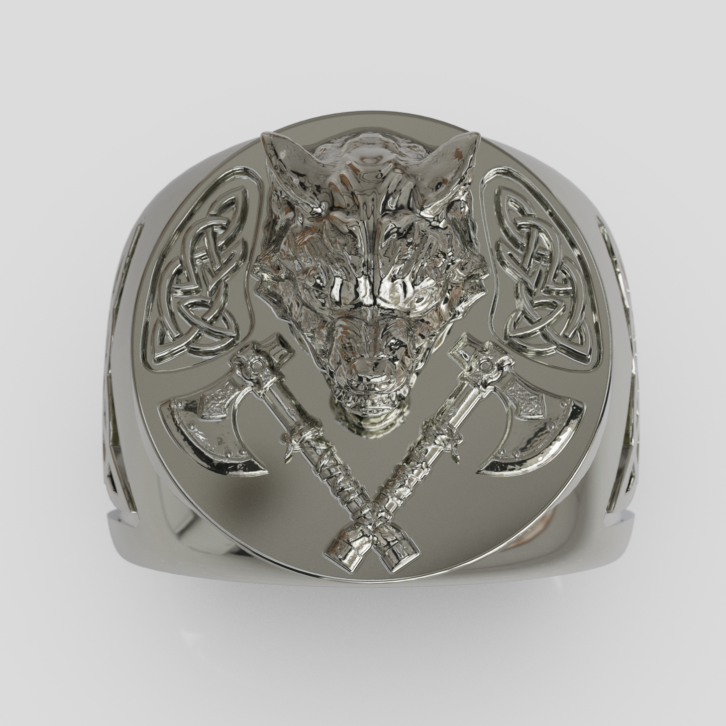Anillo Sello Lobo 950