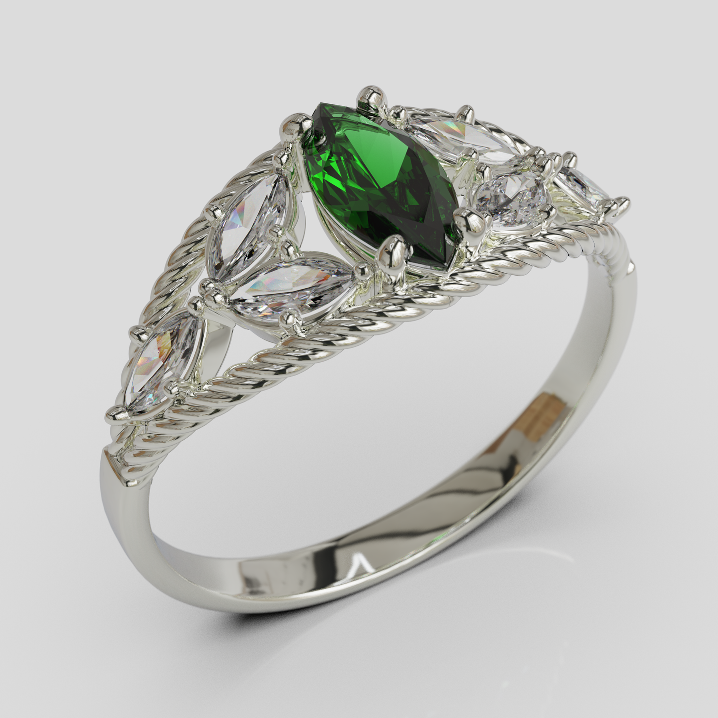 Anillo Marquis Cuerda plata 950