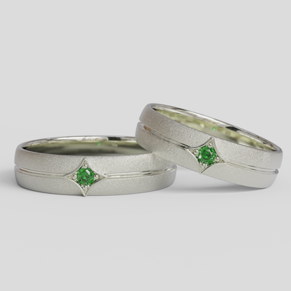 Argollas Matrimonio Rombo Plata 950