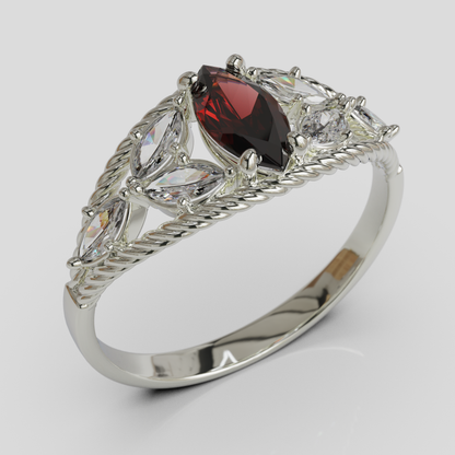 Anillo Marquis Cuerda plata 950