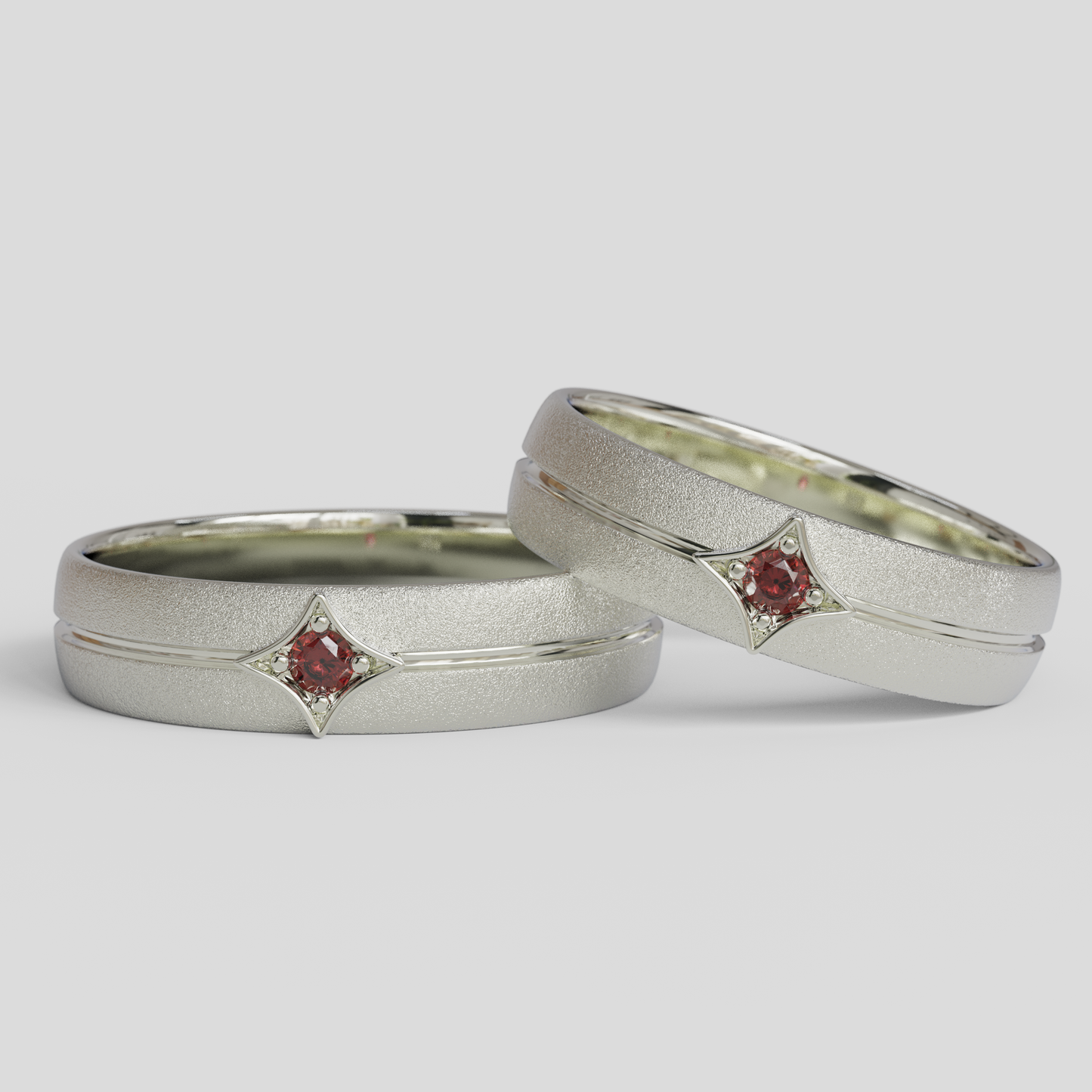 Argollas Matrimonio Rombo Plata 950