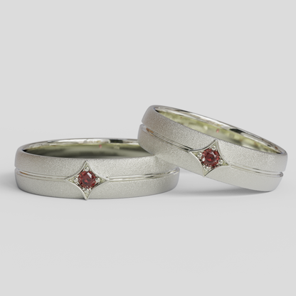 Argollas Matrimonio Rombo Plata 950